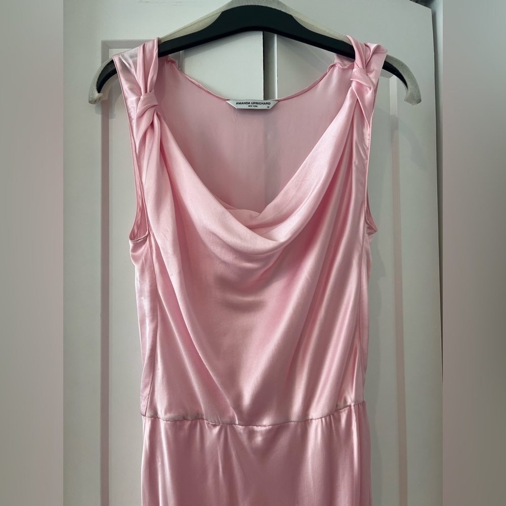 Amanda Uprichard Light Pink Silk Slip Dress Size XS - Picture 9 of 14